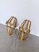 Pair of rattan wall lights by Louis Sognot, 1960.