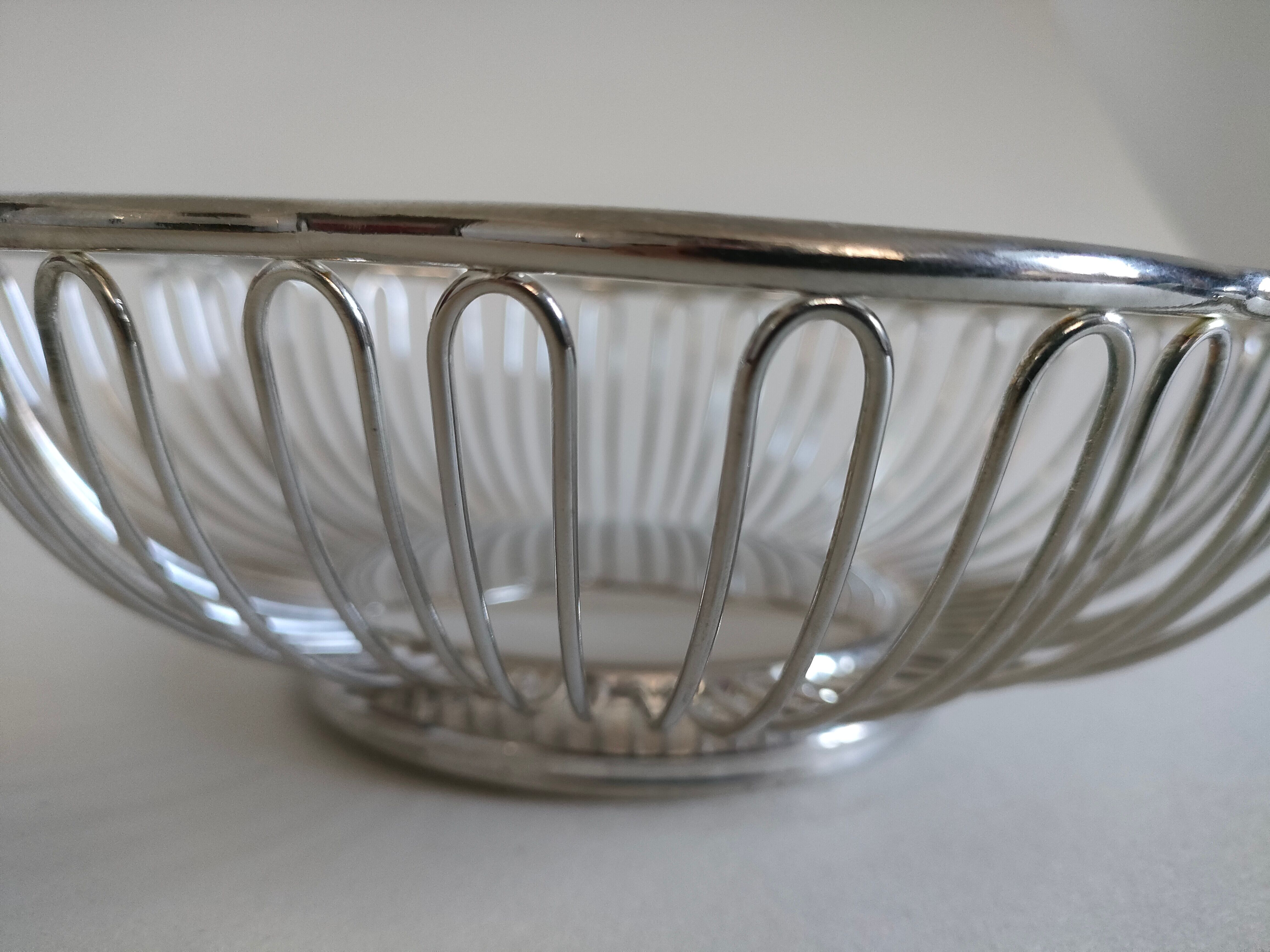 Silver metal basket