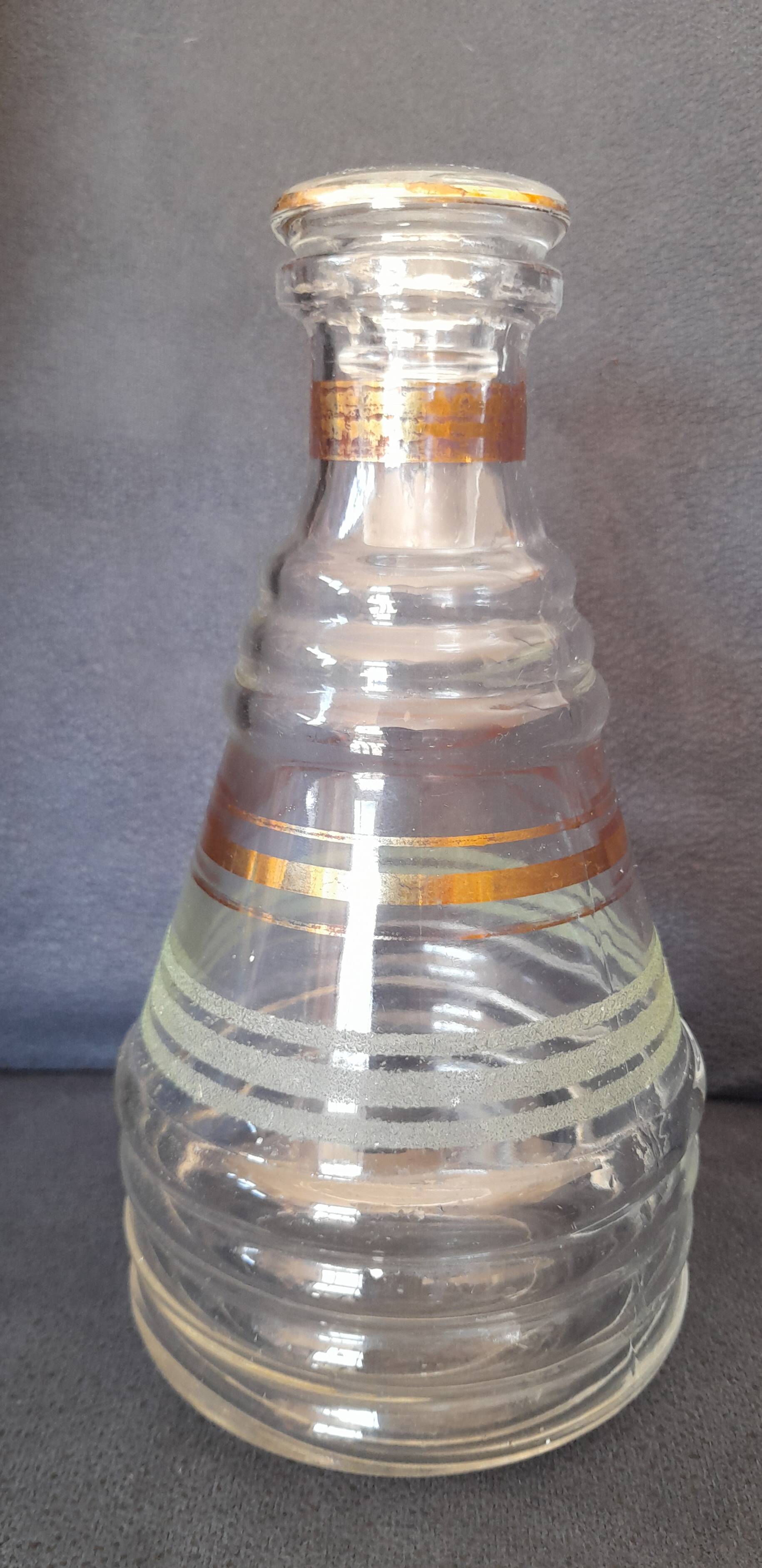Carafe dorée granitée vert Art Déco Grey Poupon