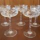 5 glasses of Champagne crystalline cut glass