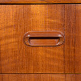 Mid-century teak shelf with pull-out top, 1960s