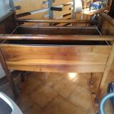 Antique Louis Philippe walnut rocking cradle