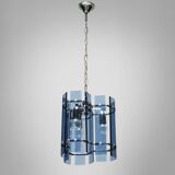 Suspended glass faceted