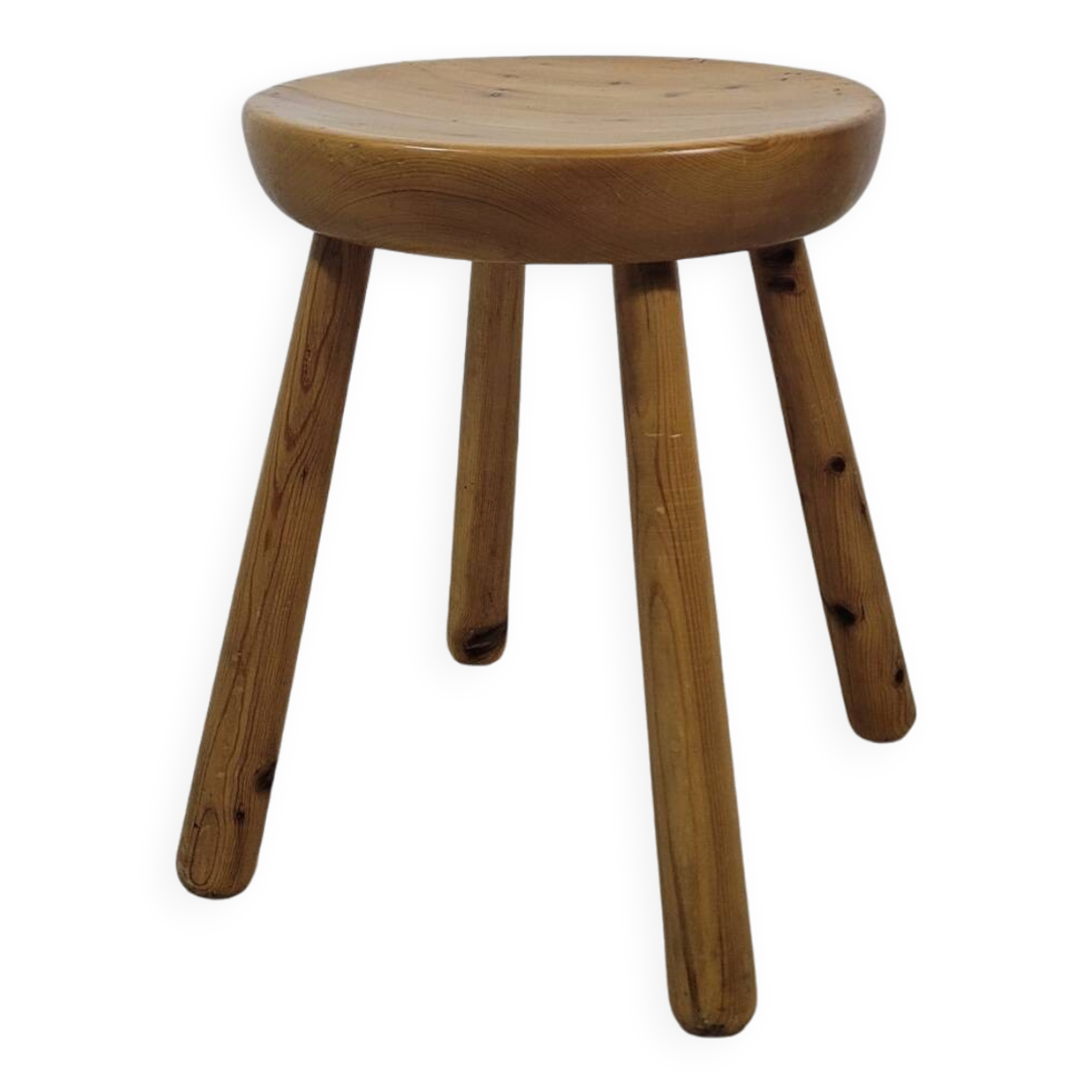 Vintage solid pine stool