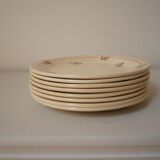 Set of 8 dessert plates with presentation plate, Béarn de Orchies Moulin des Loups model