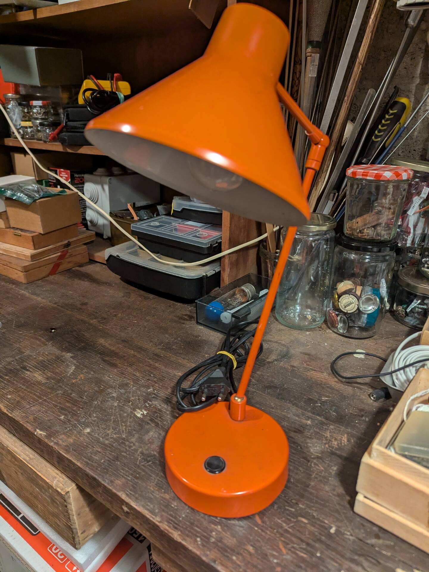 Lampe articulée Bobby pour Habitat orange métal