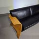 Harvink Mazurka Black Leather Sofa 1980s