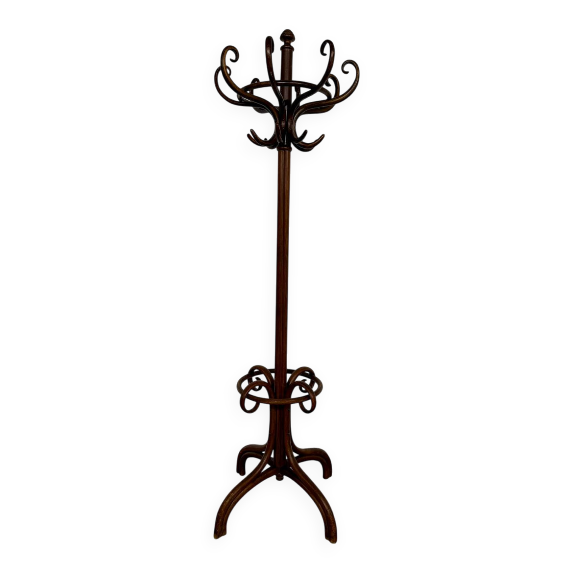 Curved wooden parrot coat rack 1940s thonet mod.10-401