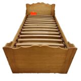 Lit bateau 3 tiroirs vintage pin massif