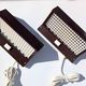 Pair of brown Elidus Kuben reading lamps - Hans Agne Jakobsson - Sweden 1970s