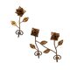 set Gilded Metal wall coat racks 1950s France