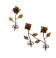 set Gilded Metal wall coat racks 1950s France