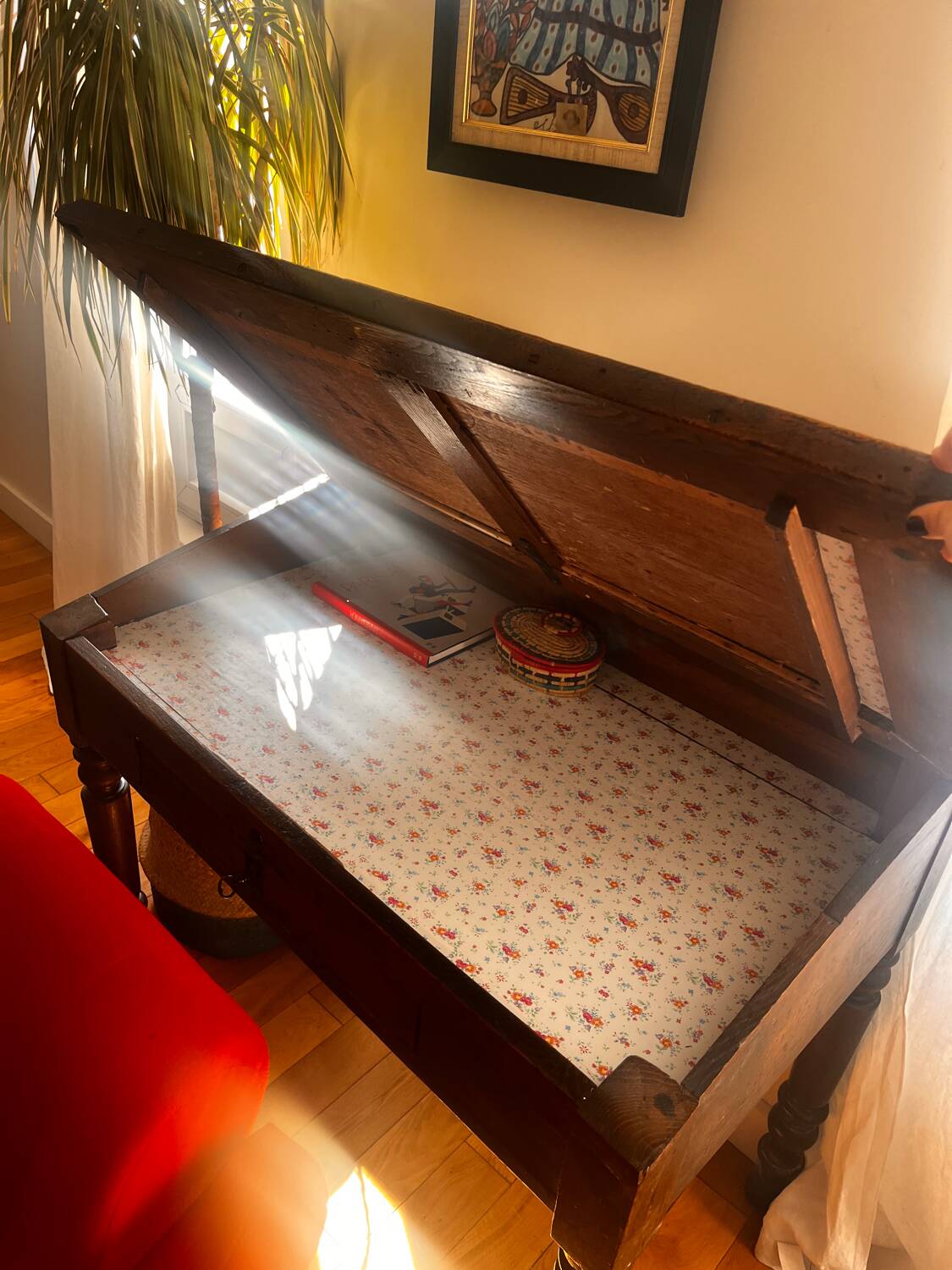 Antique sloped desk / vintage secretary