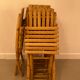 Suite of 6 folding bamboo chairs
