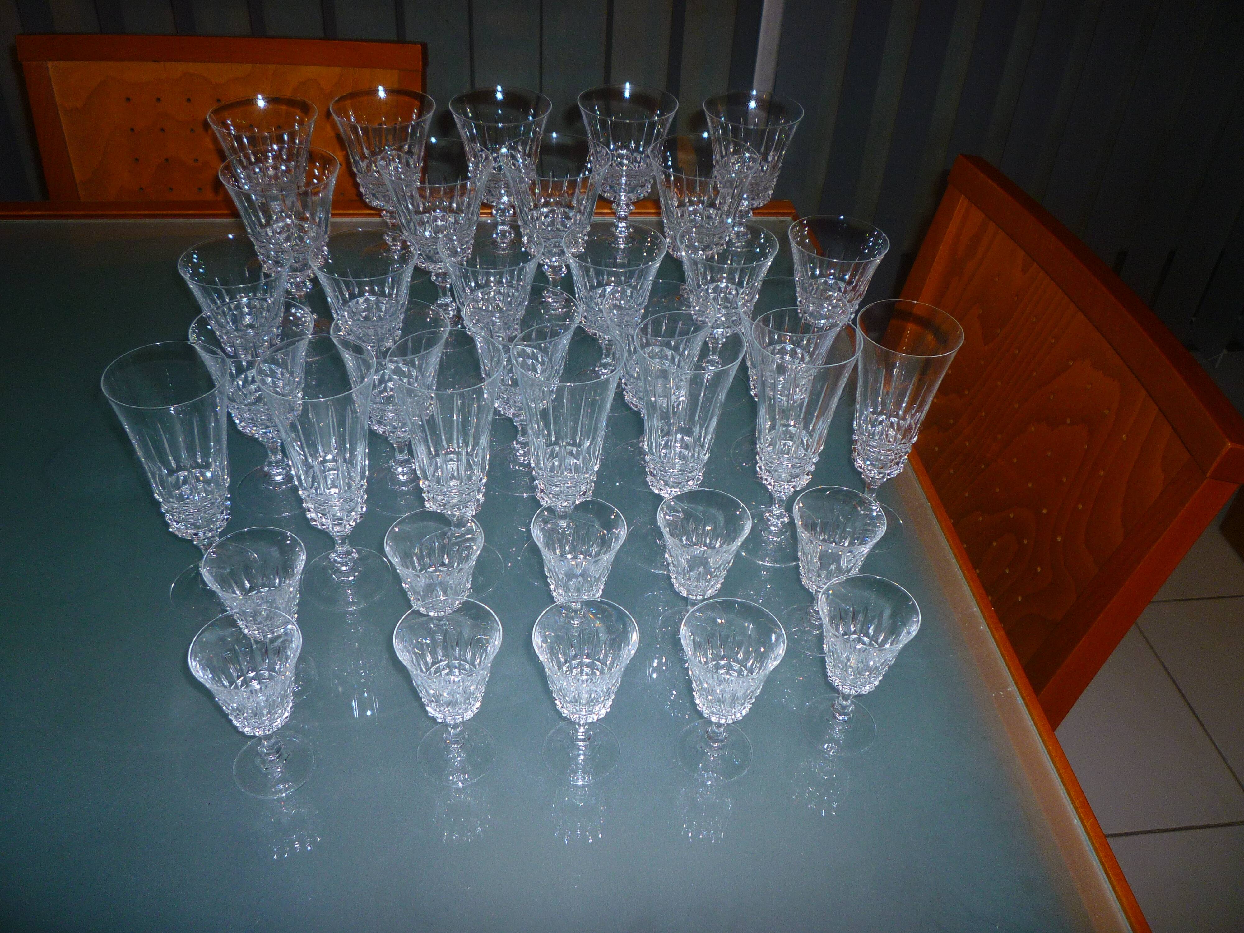 D'arques model "Longchamps" crystal glasses