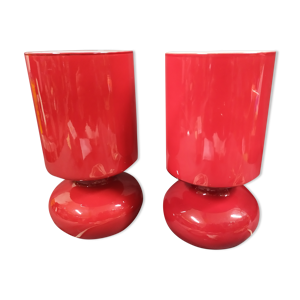 paire de lampes rouge