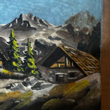 Vintage Carved and Painted Alpine Panel - 23 / 32 cm