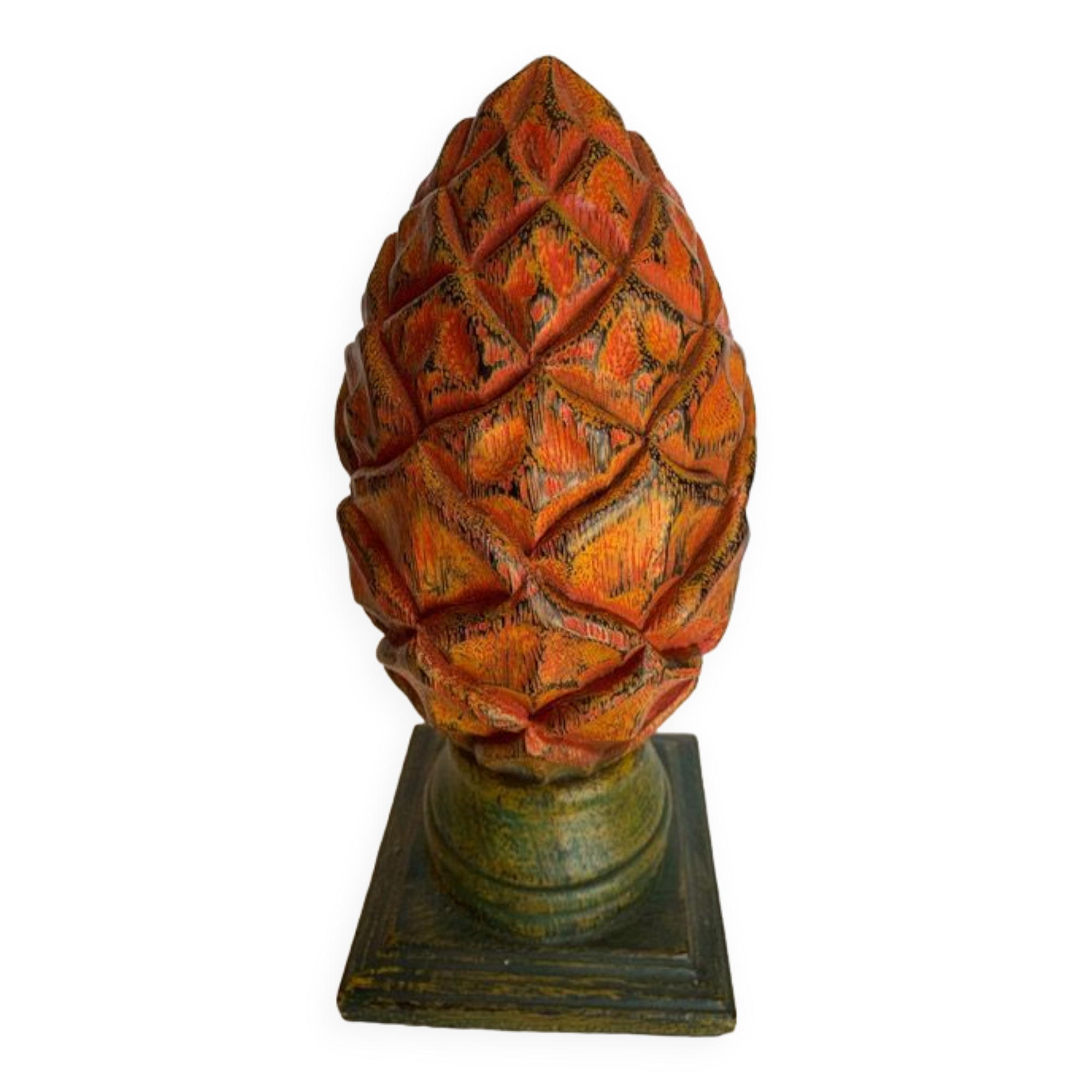 Wooden roman pine cones
