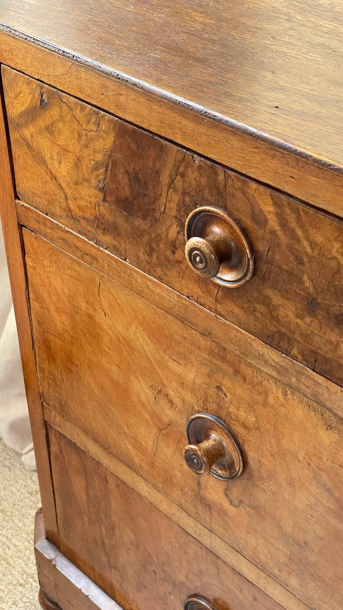 Antique Walnut and Solid Wood Commode