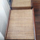 Pair of rattan and bamboo bedside tables, vintage
