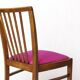 Vintage German Chair – 1950s Beech Wood – Magenta Upholstery – Mid-Century