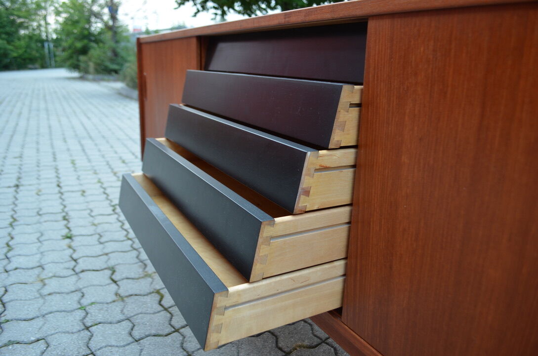 DAnish Modern Teak Model Trio Sideboard by Nils Jonsson for Hugo Troeds, 1960s