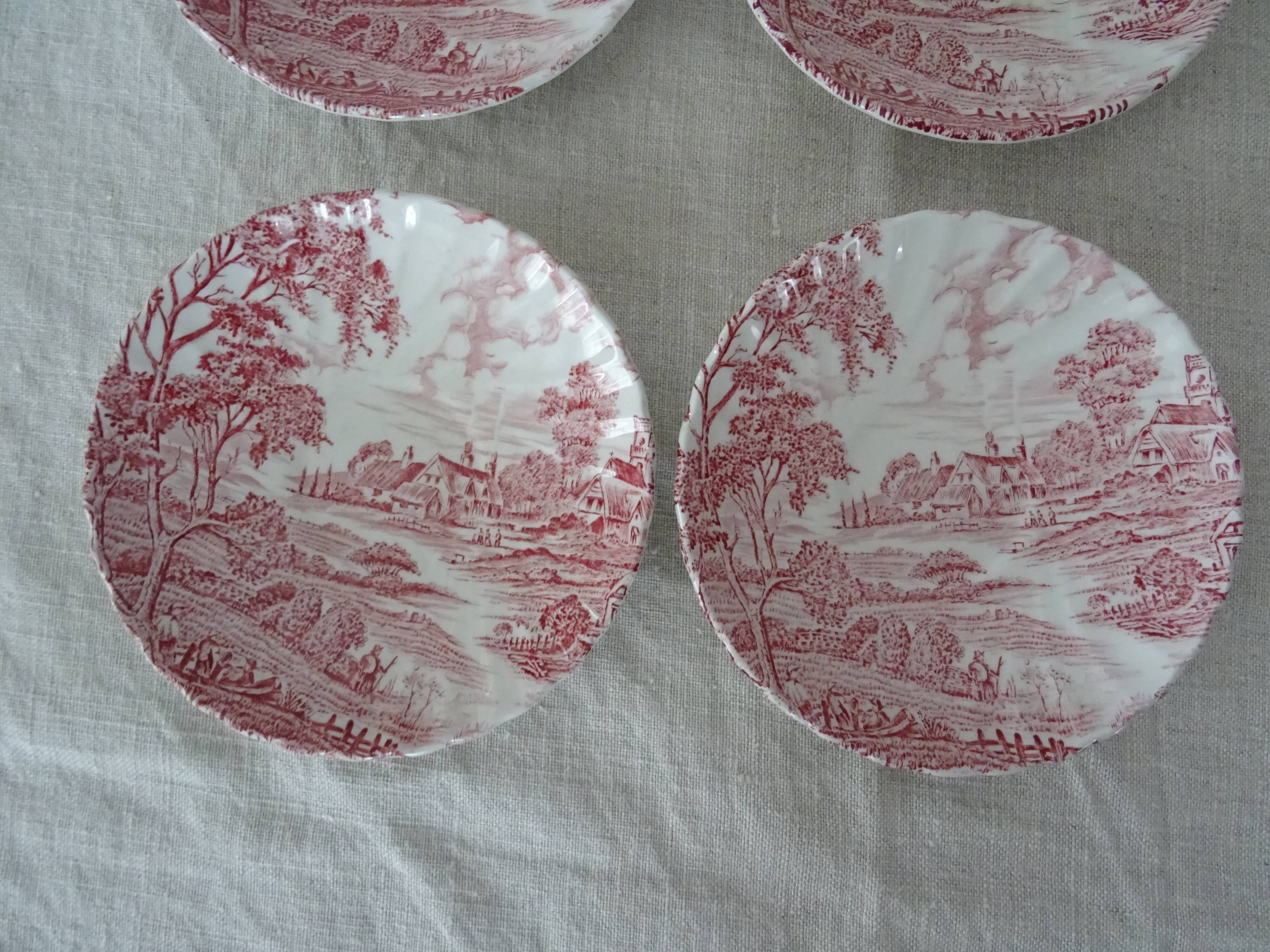 4 cups ridgway staffordshire england ironstone porcelain pink décor