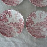 4 cups ridgway staffordshire england ironstone porcelain pink décor