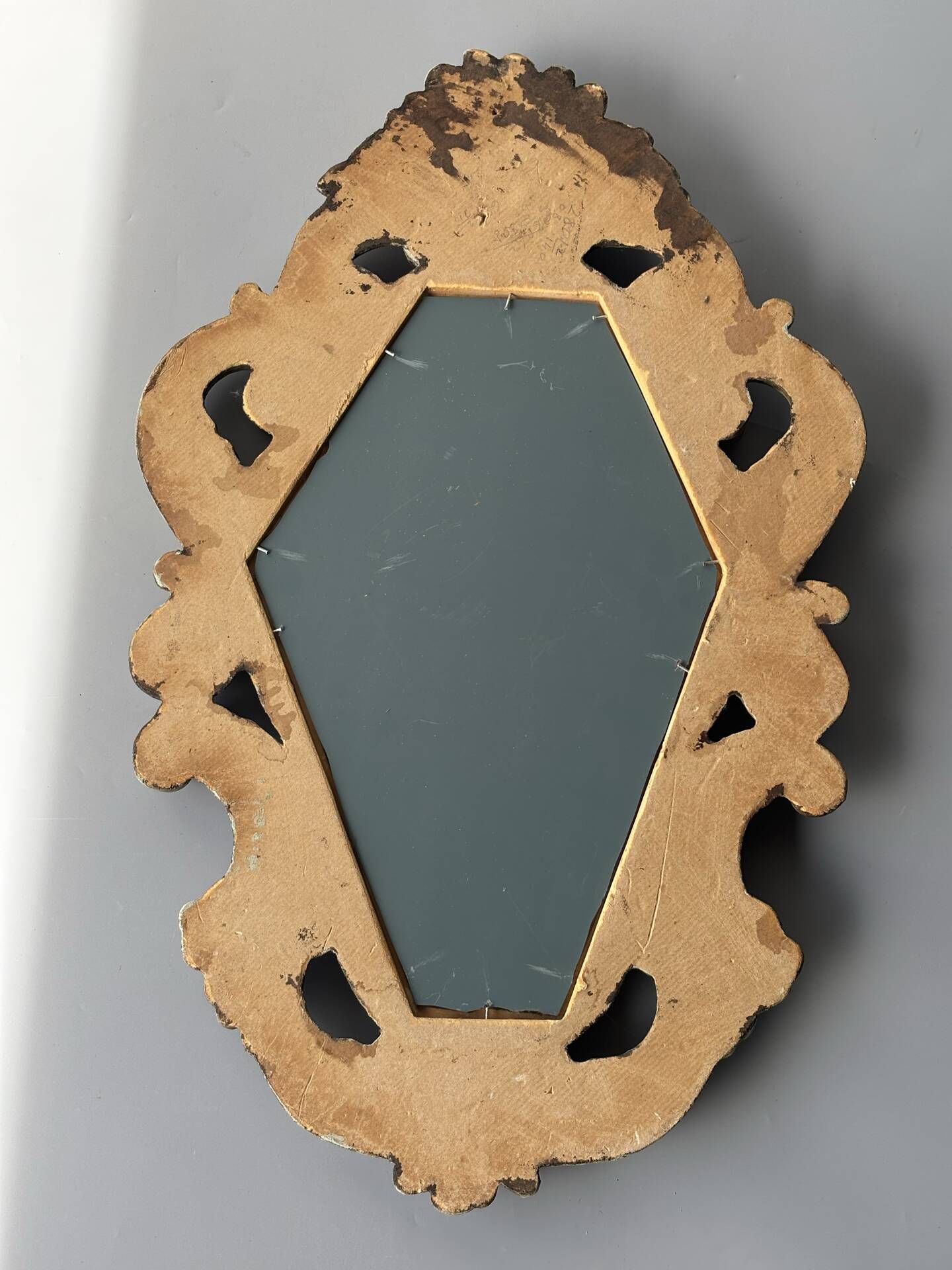 Miroir florentin vintage polychrome – Italie, années 1950