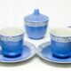 Mid-century modern coffee set, porcelain, Poland, 1970s