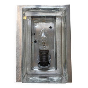 Lampe murale inox et