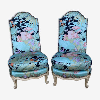 Paire de fauteuils nourrice