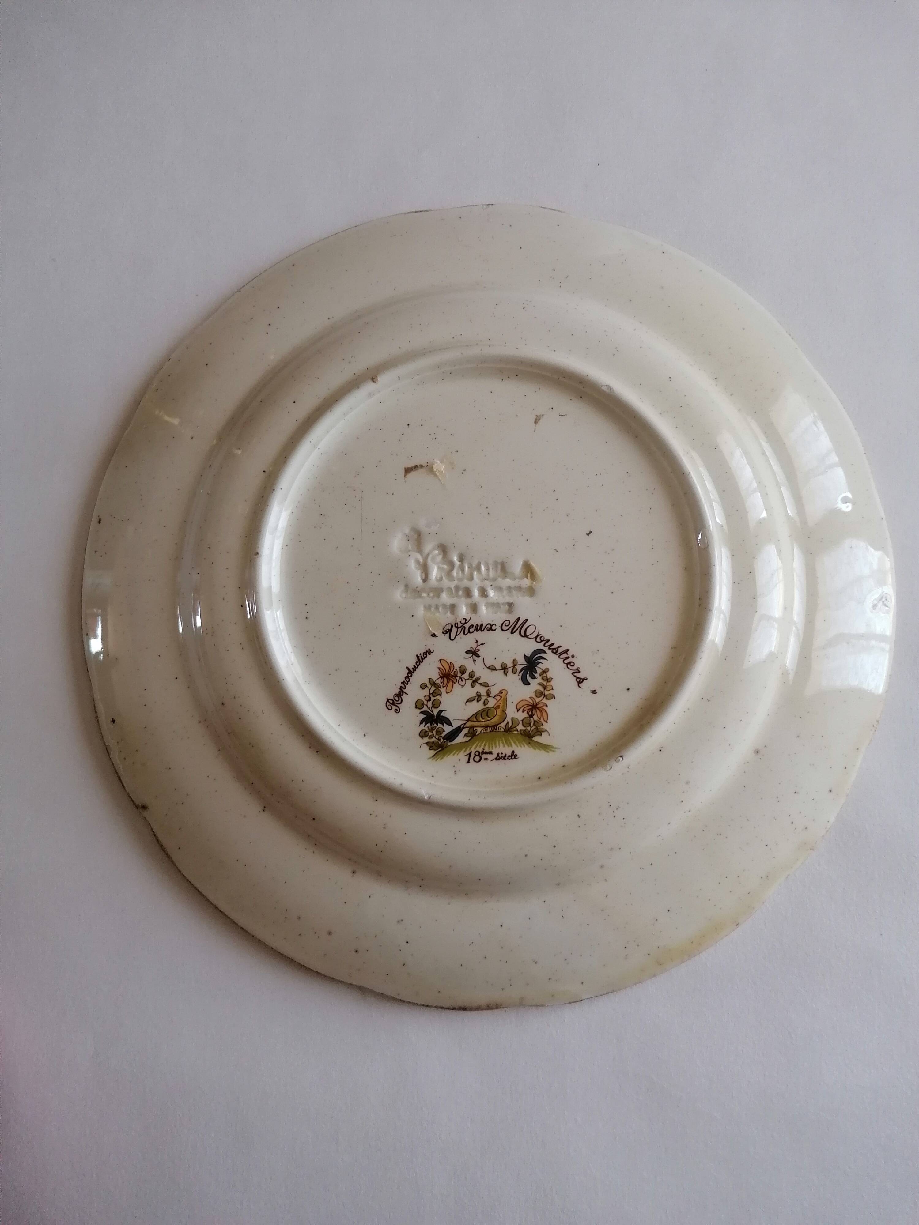 Assiette faïence Moustiers