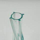 Twisted green glass vintage soliflore in Murano style