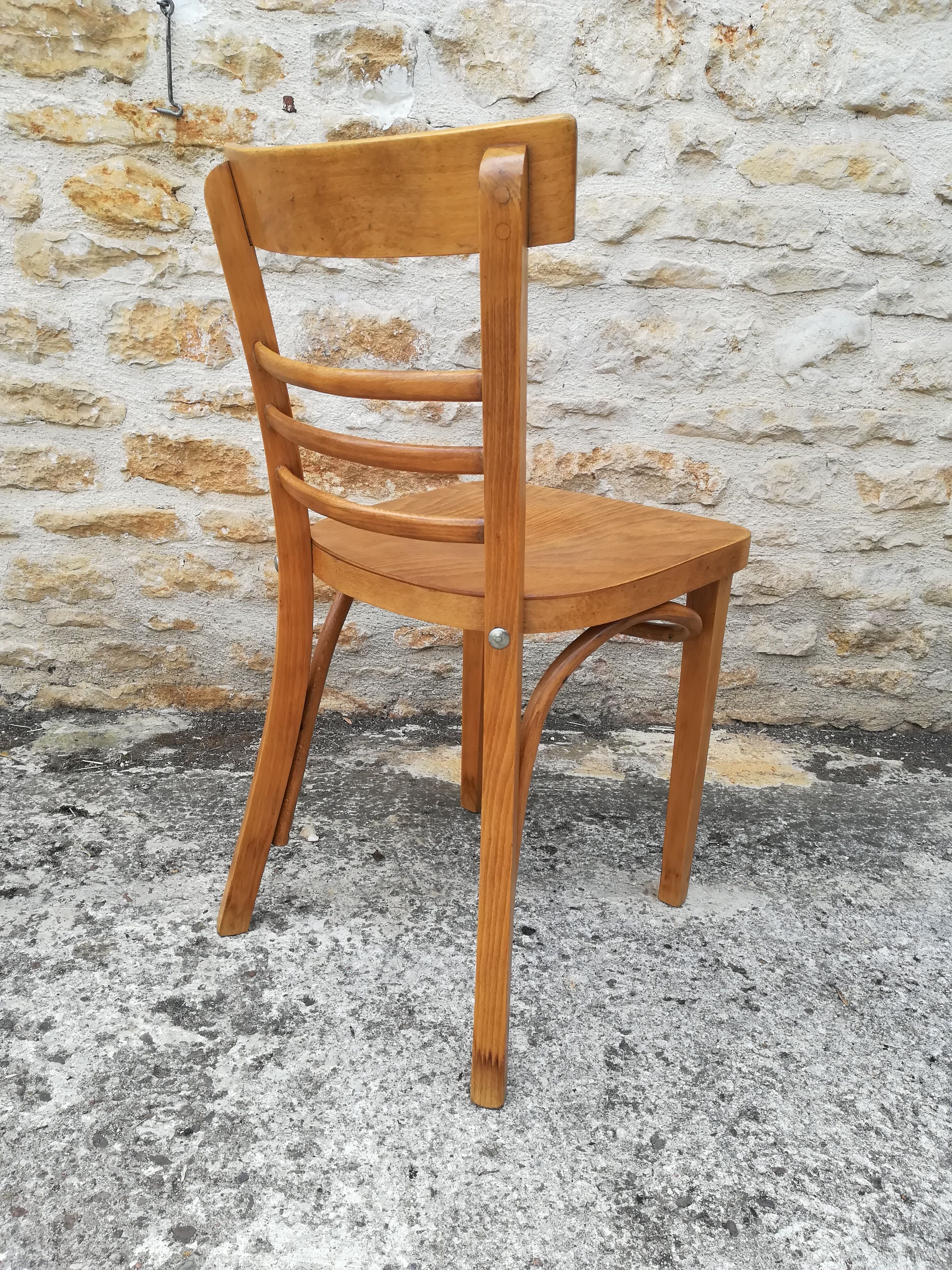 12 refinished bistro chairs