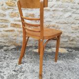 12 varnished bistro chairs