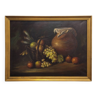 « Nature morte aux fruits, École sévillane, J. Hernández, 20e s. - Espagne