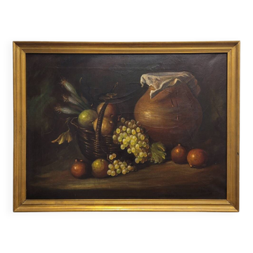 « Nature morte aux fruits, École sévillane, J. Hernández, 20e s. - Espagne