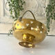 Brass cloisonne basket with handle – mid century circa 1950s art deco