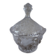 Sucrier Bonbonnière verre ciselé feuillage