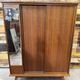 Vintage sliding door wardrobe with mirror - 1970s