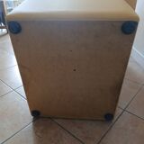Lot de 4 chauffeuses années 70/80 vintage en similli cuir  jaune moutarde