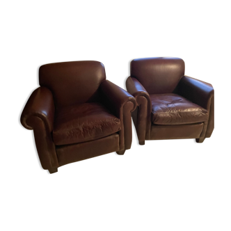 Lot de 2 fauteuils club