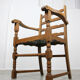 Chaises médiévales vintage en chêne, lot de 4