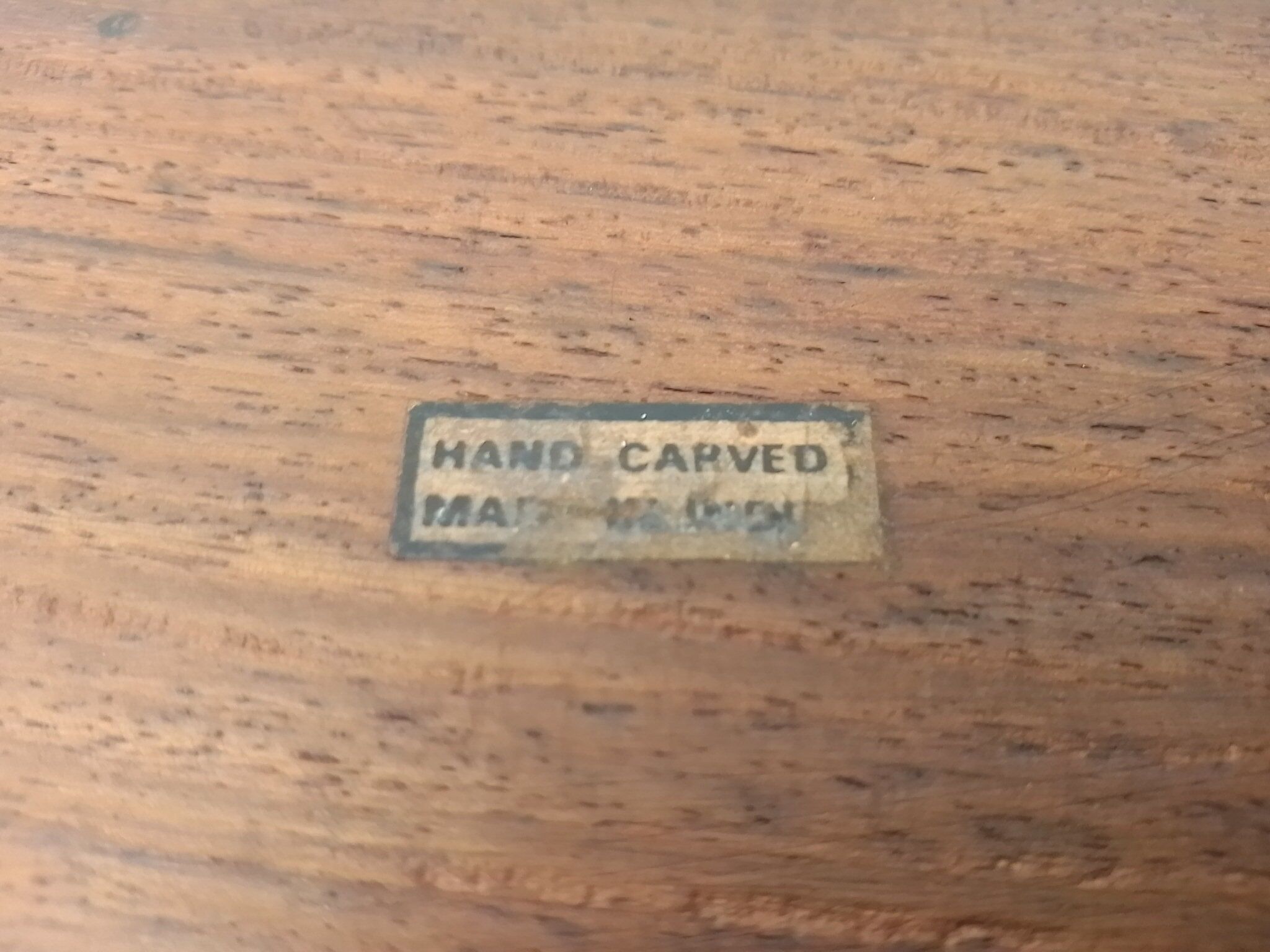 Rectangular wooden box deco hand-carved flowers