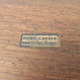 Rectangular wooden box deco hand-carved flowers