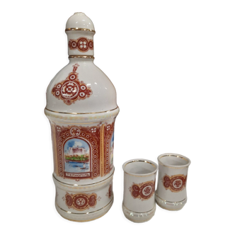 Set bottle and 2 cups of Russian origin