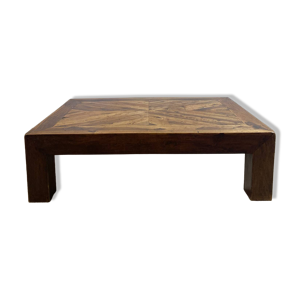 Table basse en bois massif - plateau