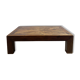 Solid wood coffee table with marquetry top