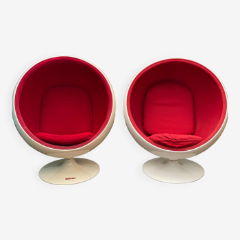 Pair of vintage space age ball chairs